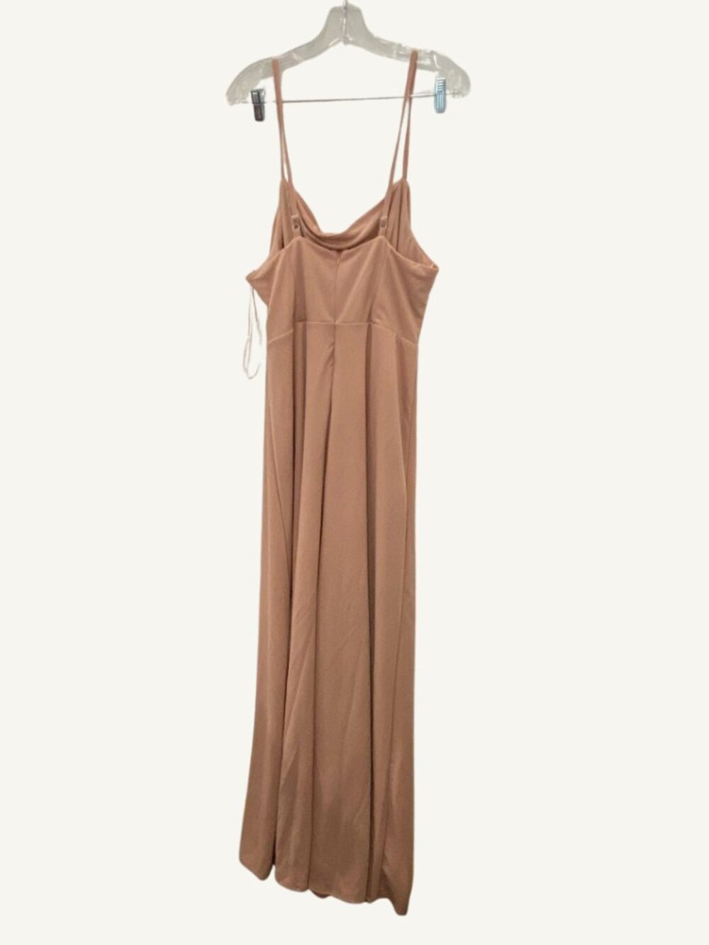 Birdy Grey Ash Dress Dusty Rose Stretch Crepe Formal Gown Front Slit XXL NWT - Picture 4 of 7